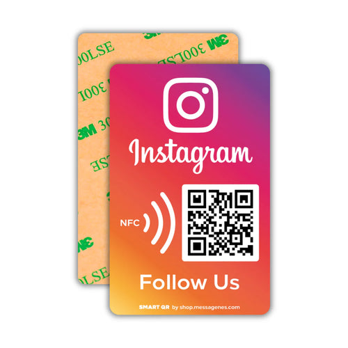 Pegatina de Instagram con QR y NFC para Convertir a tus Clientes en Seguidores
